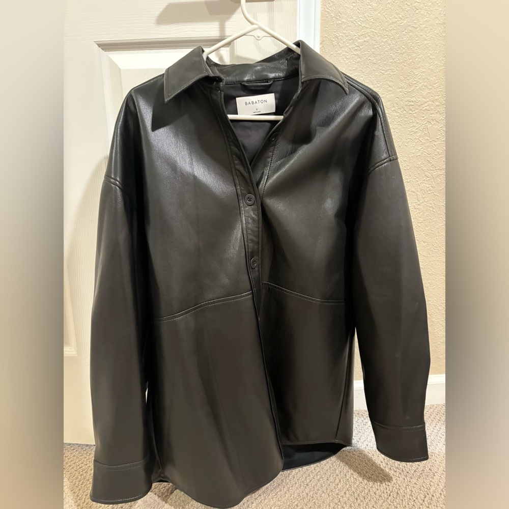 Faux leather jacket